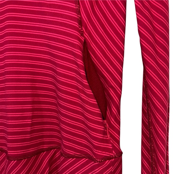 Lululemon Think Fast Half Zip Pullover In Deepest Cranberry - Picture 8 of 11